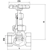 Bronze gate valve with wear-resistant valve | KP-525